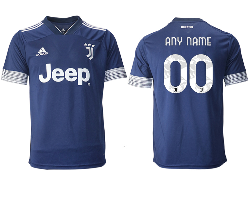 Men 2020-2021 club Juventus away aaa version customized blue Soccer Jerseys->juventus jersey->Soccer Club Jersey